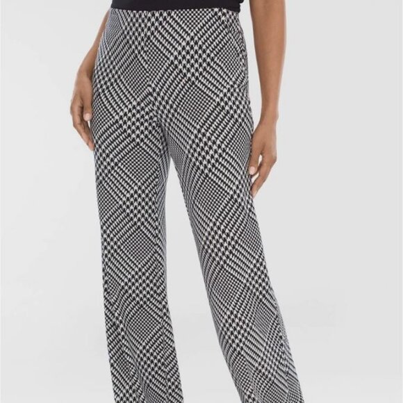 *NWT* CHICO'S DUBLIN FULL LEG BLACK & WHITE HOUNDSTOOTH PANTS_2.5R (Large)_$99 - Picture 2 of 4